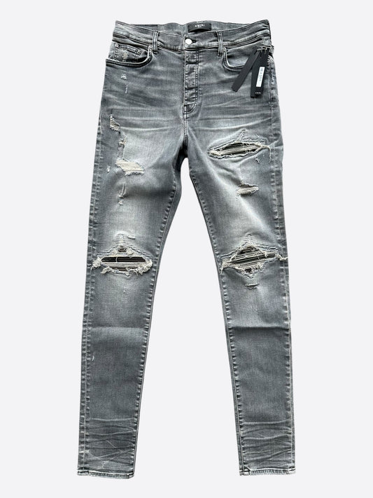 Amiri Grey & Camo Patch MX1 Jeans