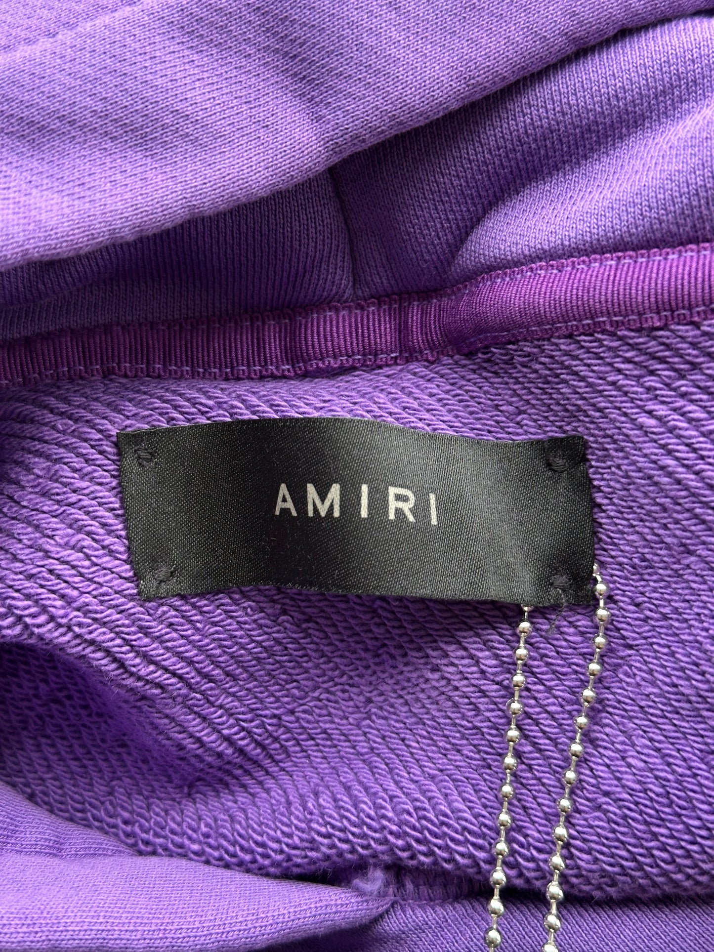 Amiri Purple & White MA Logo Hoodie