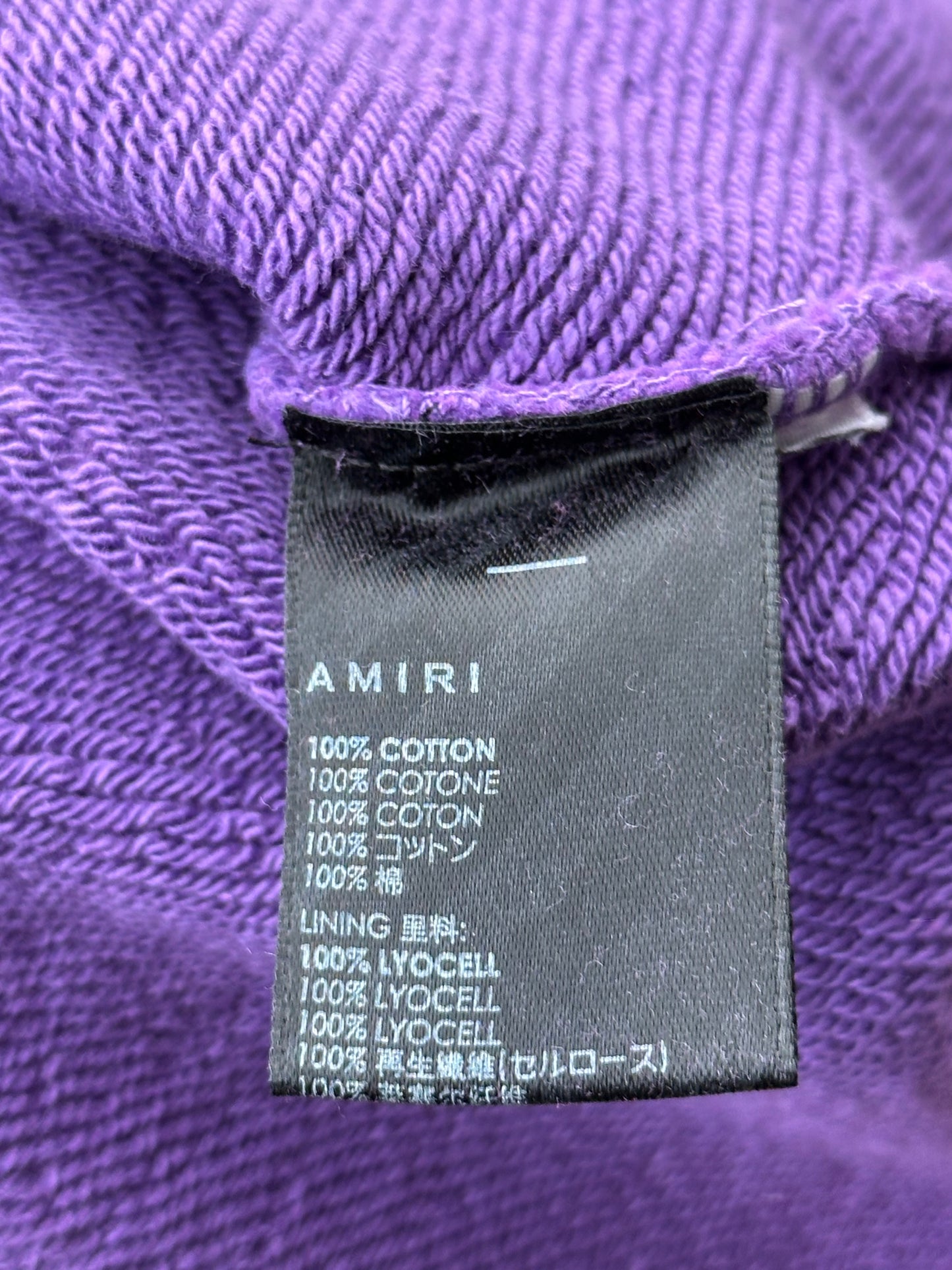 Amiri Purple & White MA Logo Hoodie