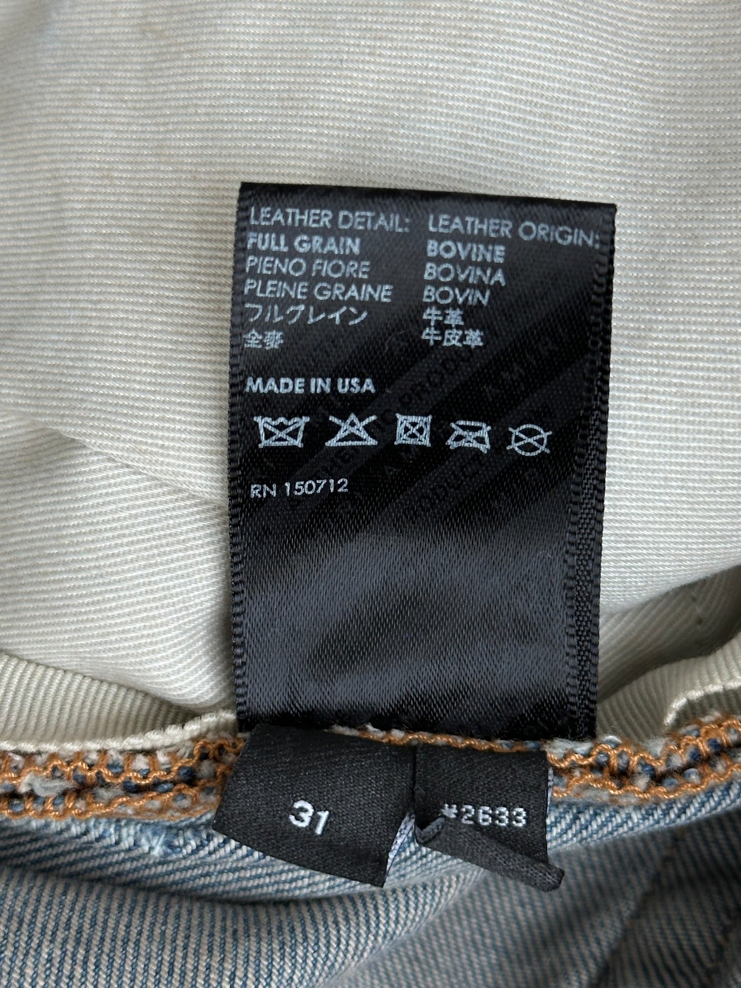 Amiri Clay Indigo & Orange Patch MX1 Jeans