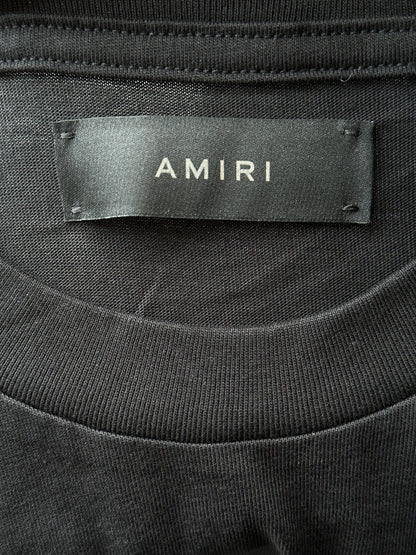 Amiri Black & Grey Staggered Logo T-Shirt