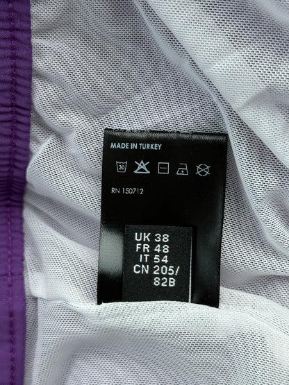 Amiri Purple & White MA Bar Logo Swimshorts