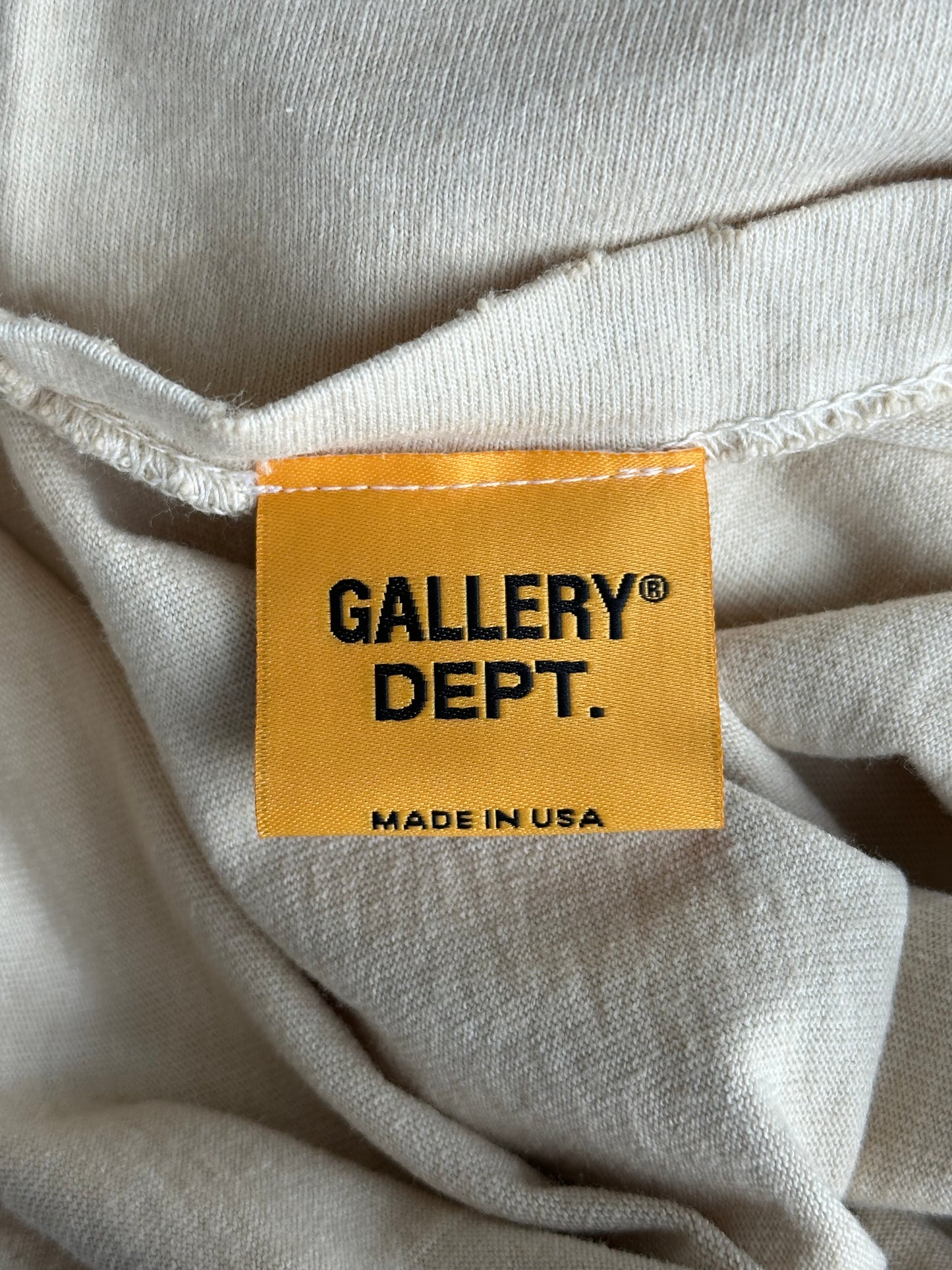 Gallery Dept Antique White & Black Boring Logo T-Shirt