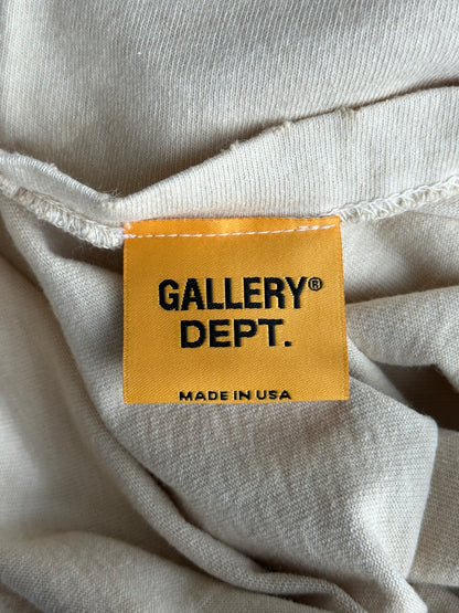 Gallery Dept Antique White & Black Boring Logo T-Shirt