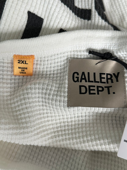 Gallery Dept Cream & Black Logo Thermal Longsleeve T-Shirt