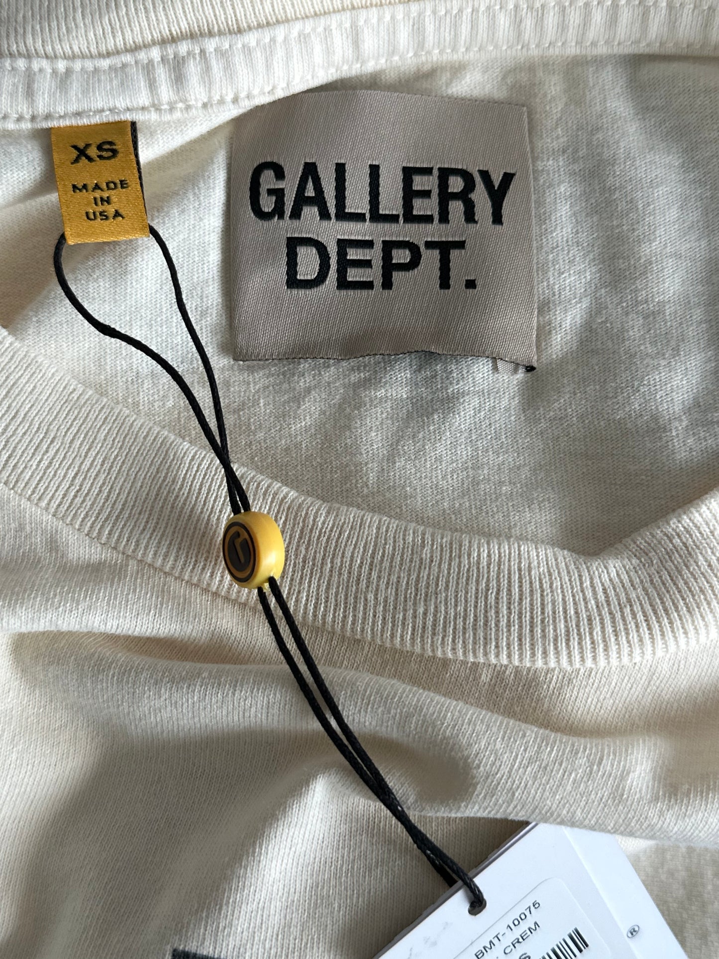 Gallery Dept Cream Boxing Logo T-Shirt