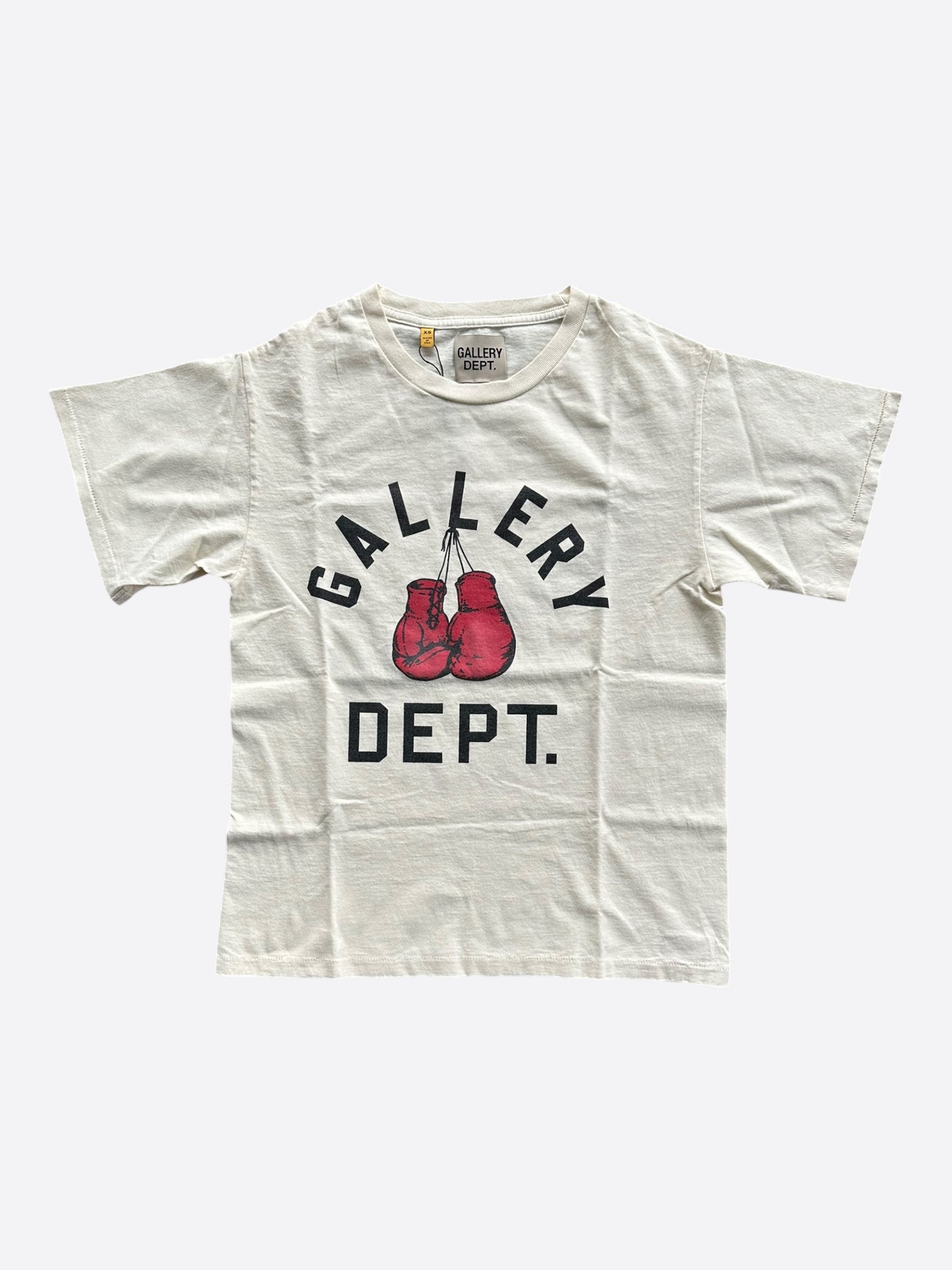 Gallery Dept Cream Boxing Logo T-Shirt