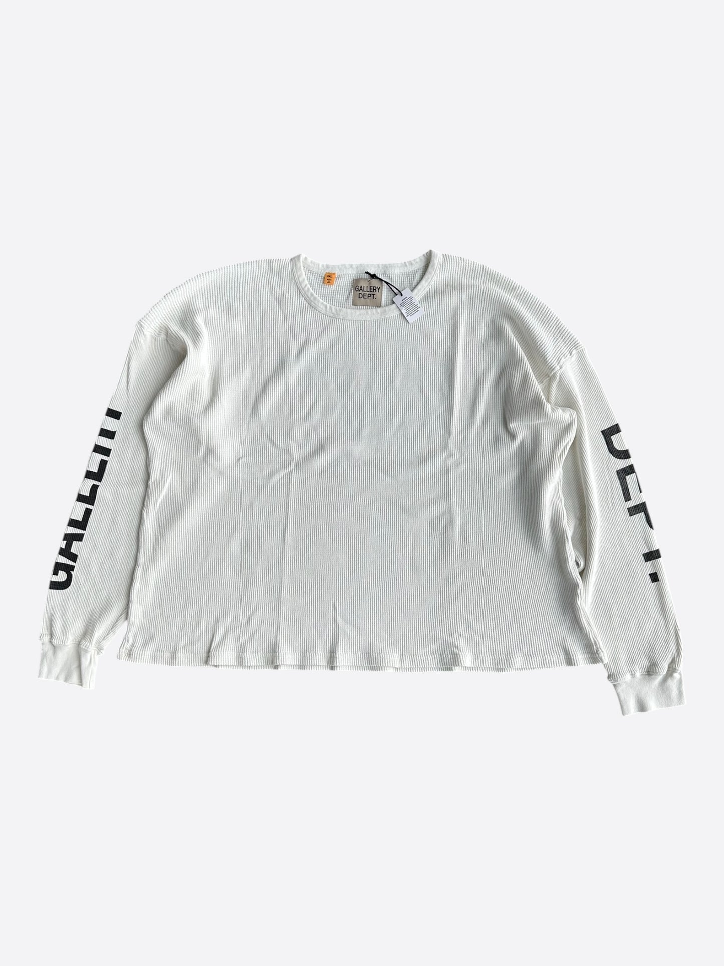 Gallery Dept Cream & Black Logo Thermal Longsleeve T-Shirt