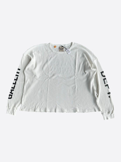 Gallery Dept Cream & Black Logo Thermal Longsleeve T-Shirt