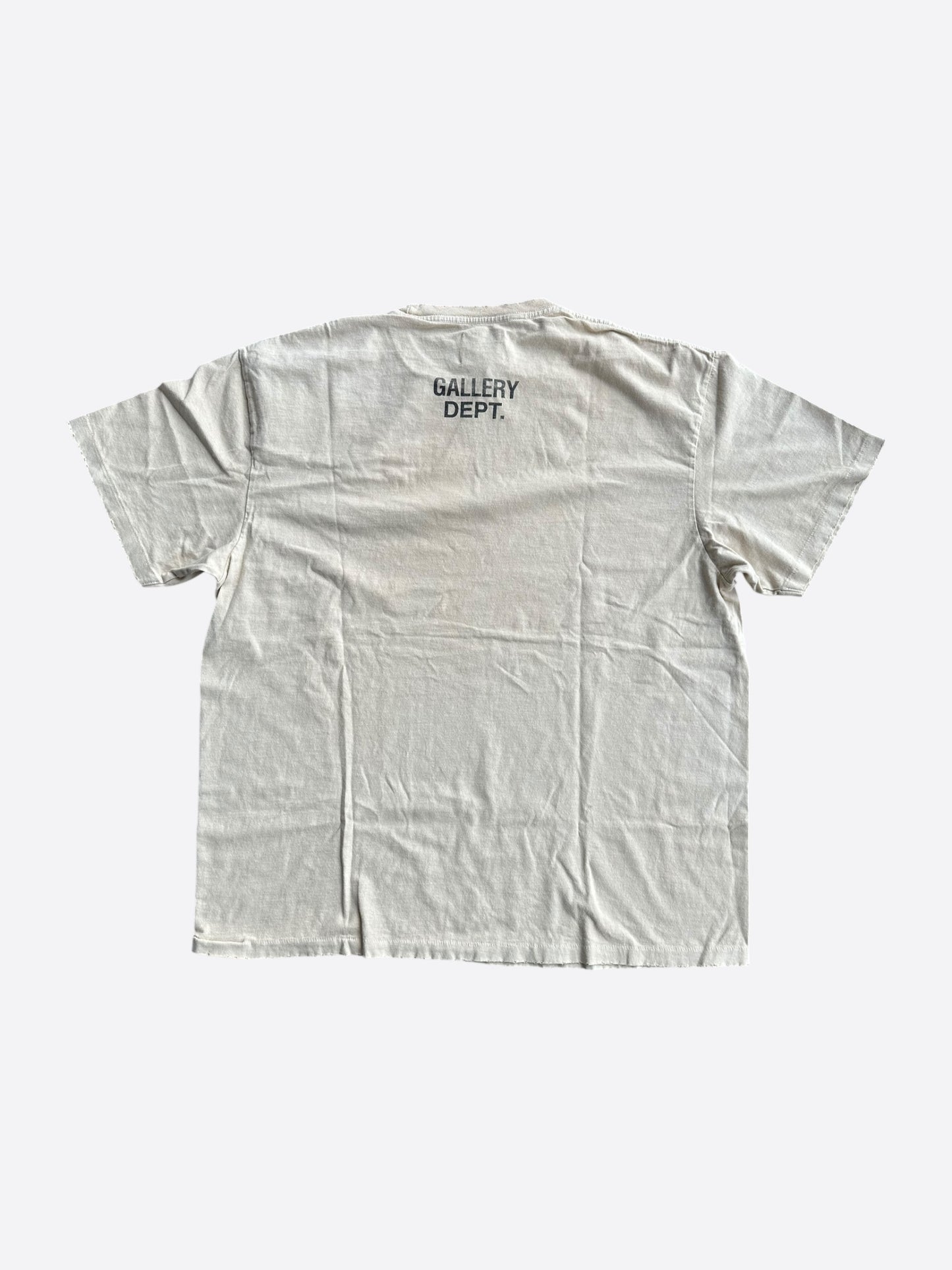 Gallery Dept Antique White & Black Boring Logo T-Shirt