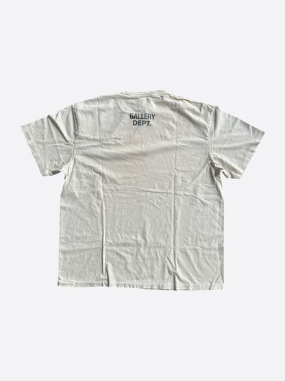 Gallery Dept Antique White & Black Boring Logo T-Shirt