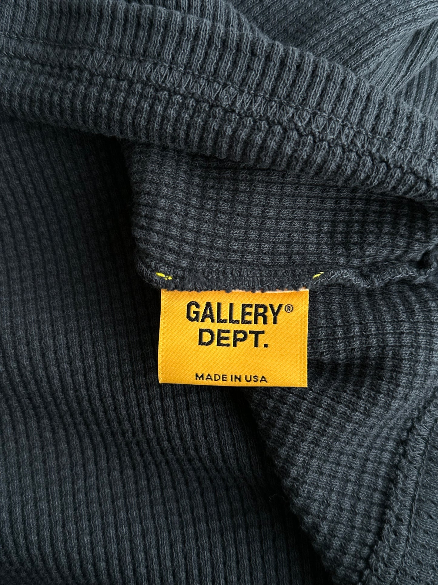 Gallery Dept Black & White Logo Thermal Longsleeve T-Shirt