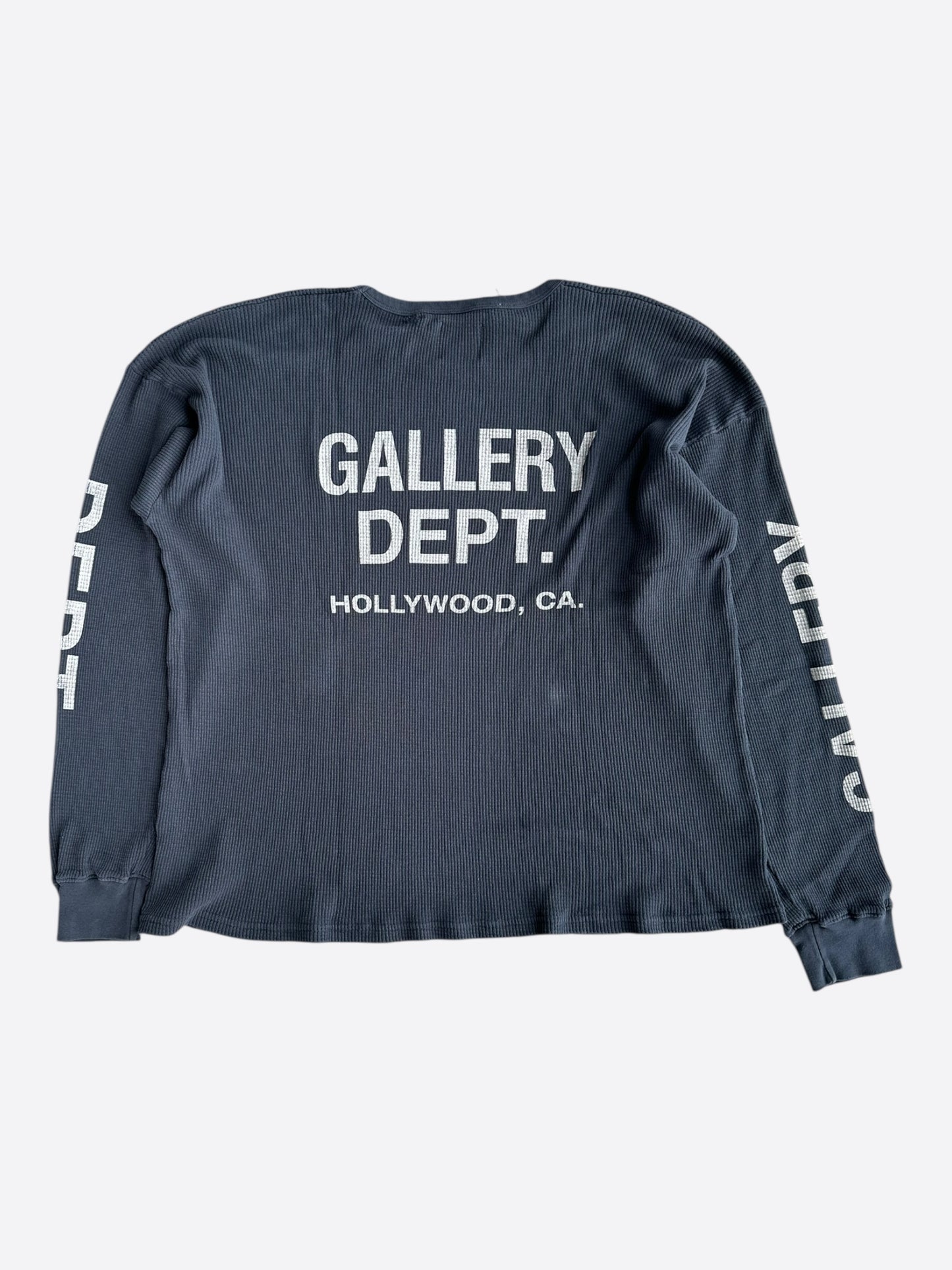 Gallery Dept Black & White Logo Thermal Longsleeve T-Shirt