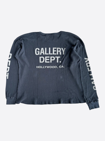 Gallery Dept Black & White Logo Thermal Longsleeve T-Shirt