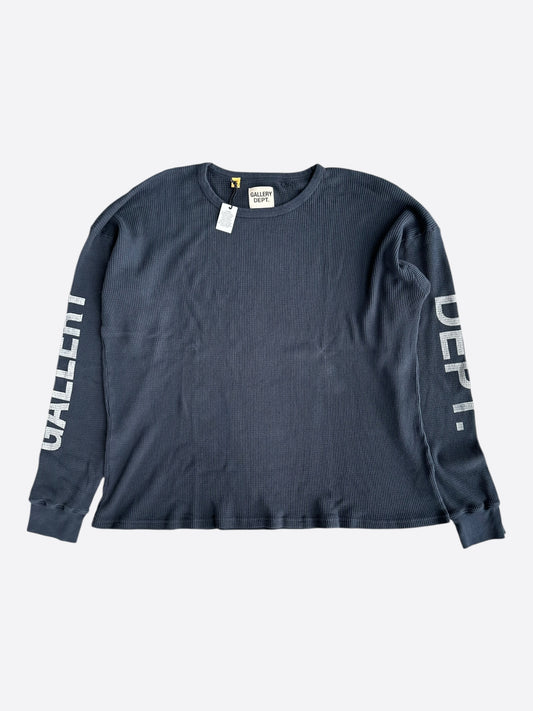 Gallery Dept Black & White Logo Thermal Longsleeve T-Shirt