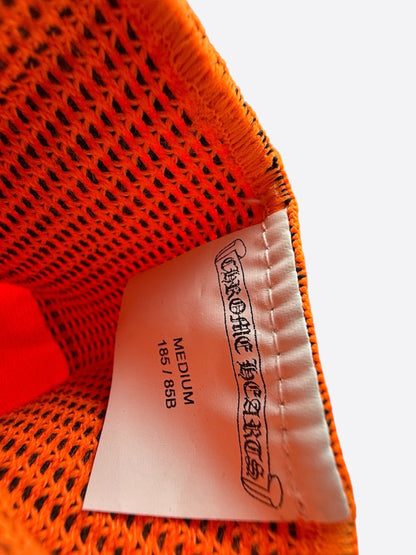 Chrome Hearts Orange & Black Script Cross Logo Gloves
