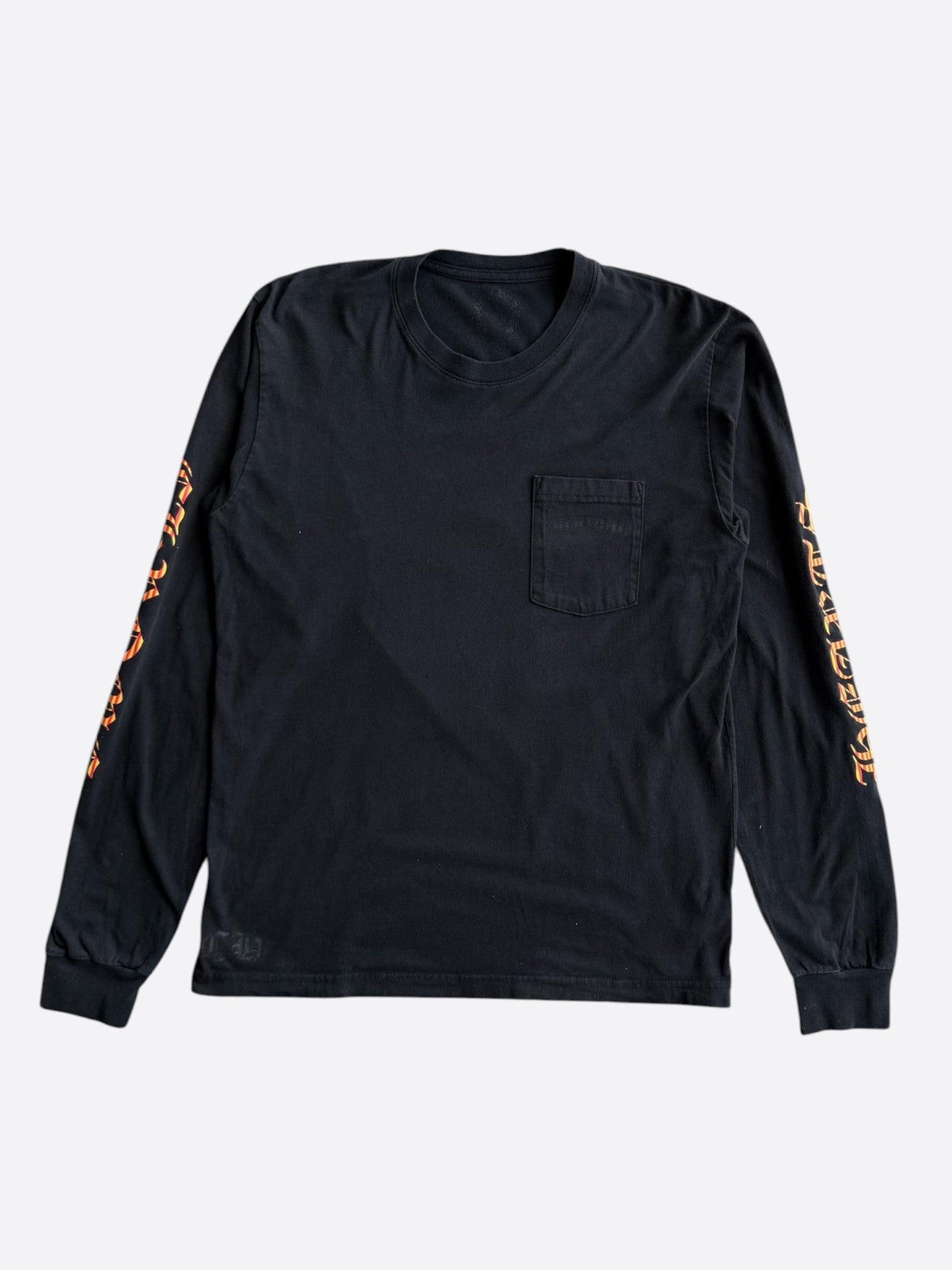 Chrome Hearts Black & Yellow Dagger Logo Longsleeve T-Shirt