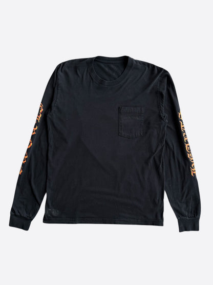 Chrome Hearts Black & Yellow Dagger Logo Longsleeve T-Shirt