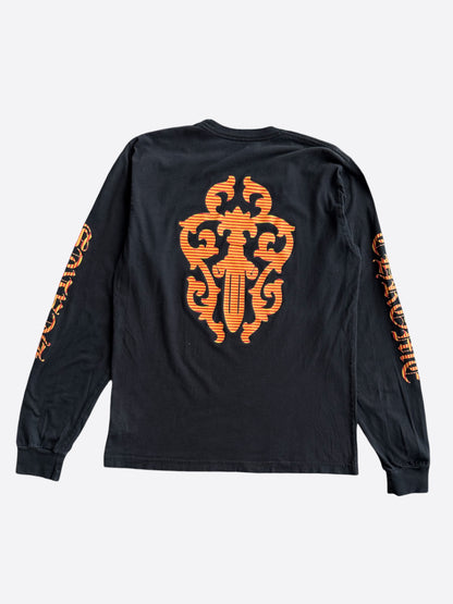 Chrome Hearts Black & Yellow Dagger Logo Longsleeve T-Shirt