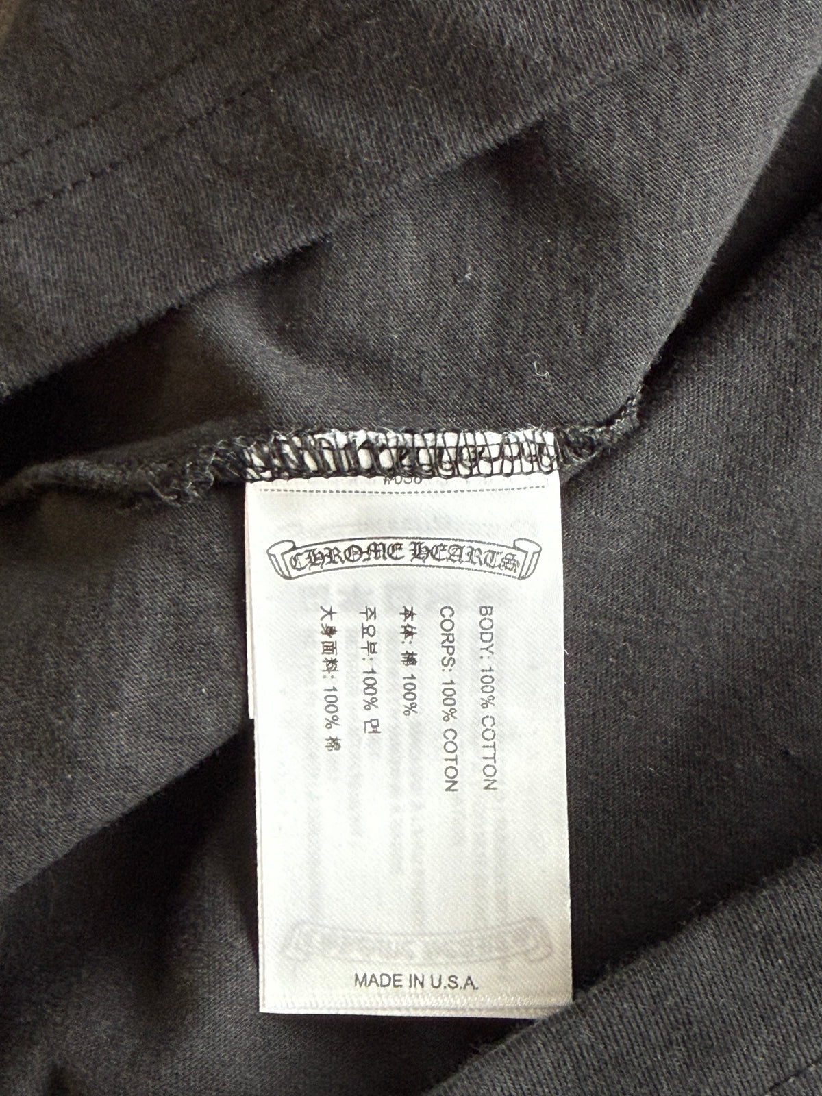 Chrome Hearts Black & White Miami Horseshoe Logo T-Shirt