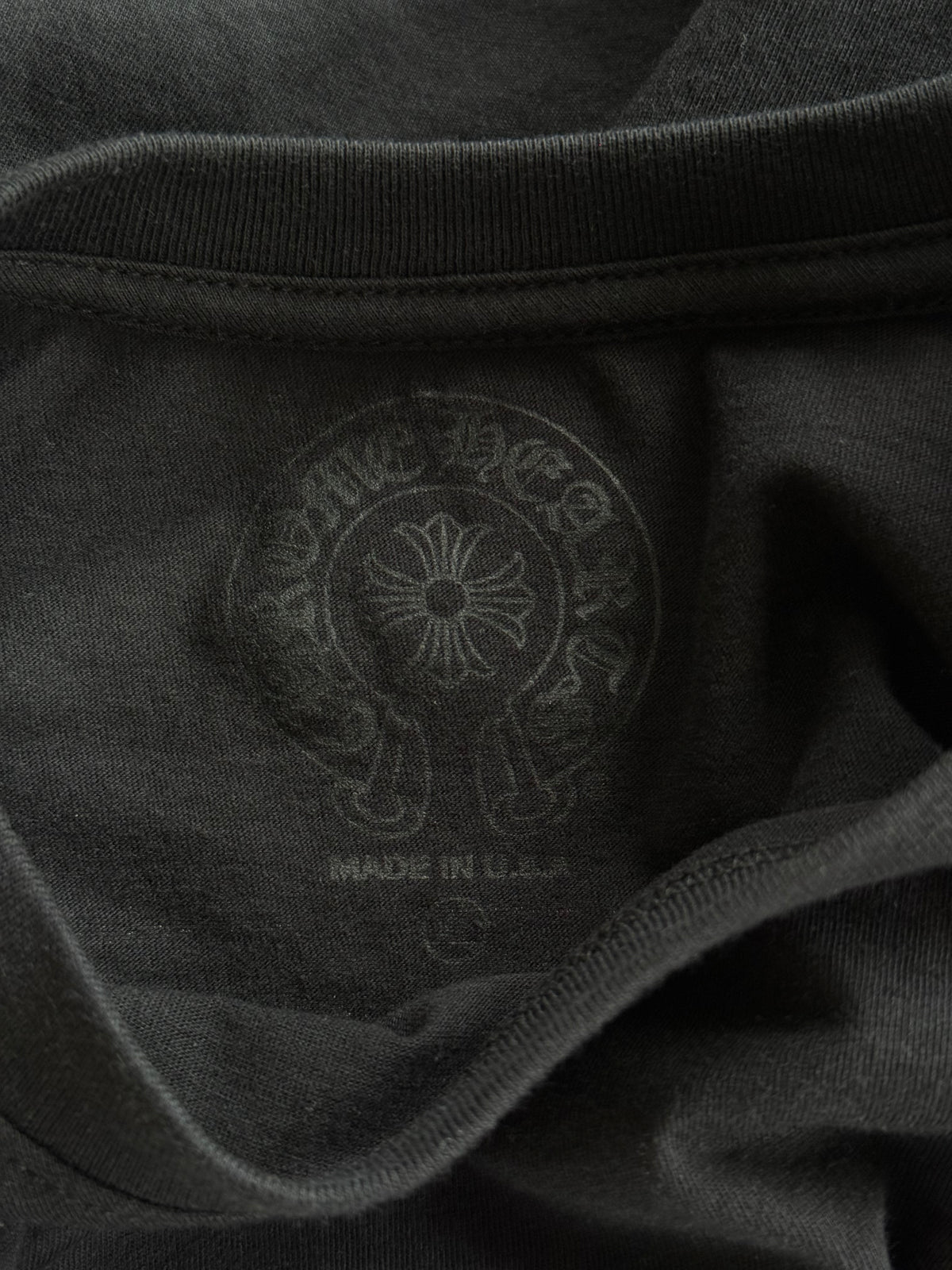 Chrome Hearts Black & White Scroll Logo Longsleeve T-Shirt