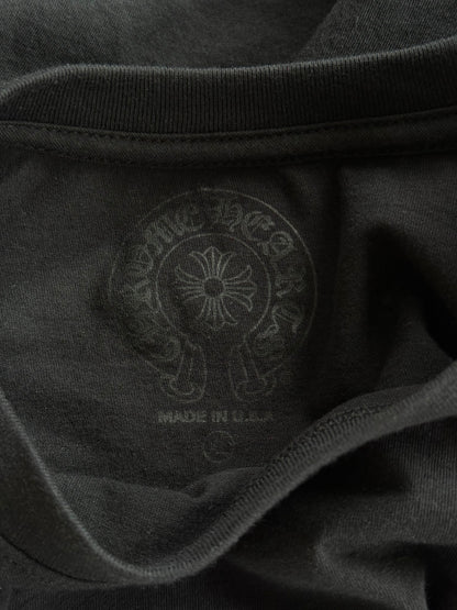 Chrome Hearts Black & White Scroll Logo Longsleeve T-Shirt