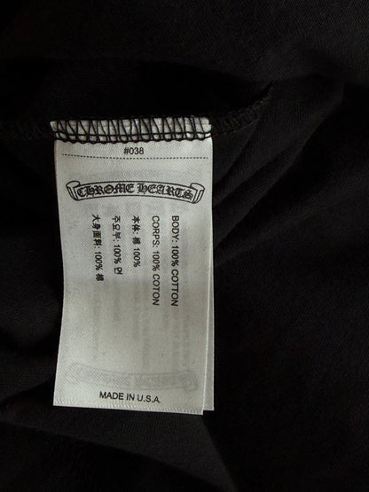 Chrome Hearts Black & White Scroll Logo Longsleeve T-Shirt