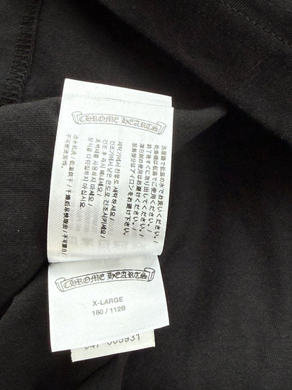 Chrome Hearts Black & White Scroll Logo Longsleeve T-Shirt