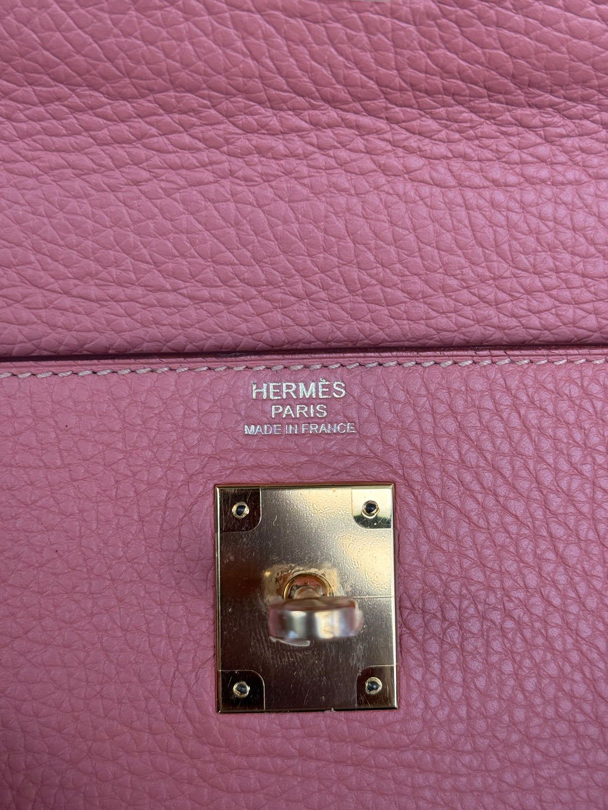 Hermes Pink Salmon Clemence & Gold Hardware Kelly 32