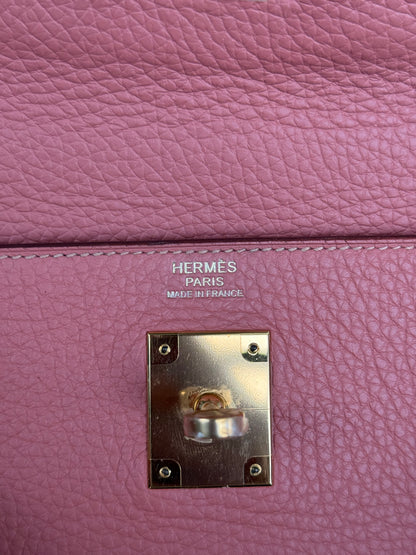 Hermes Pink Salmon Clemence & Gold Hardware Kelly 32