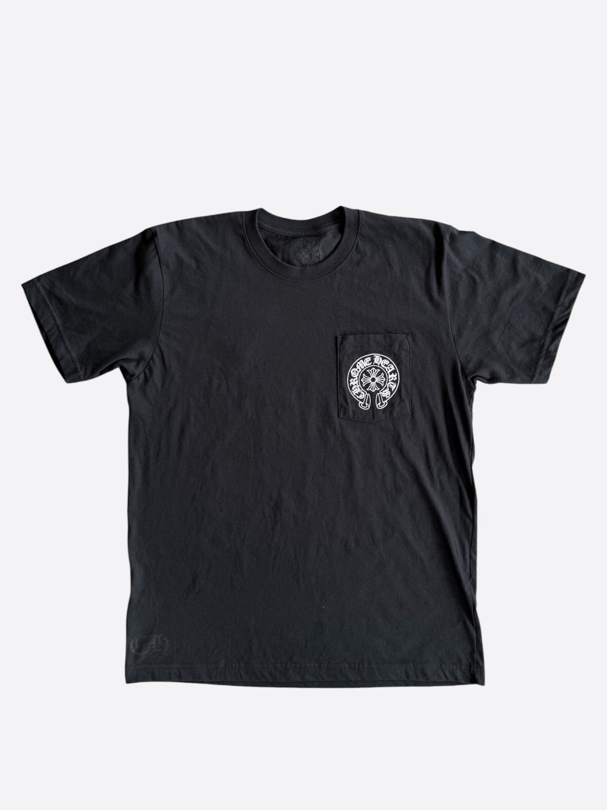 Chrome Hearts Black & White Miami Horseshoe Logo T-Shirt