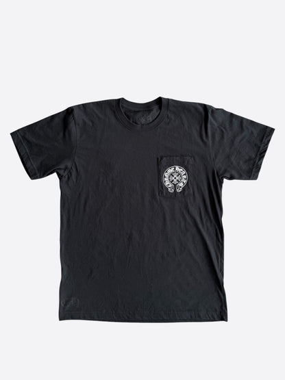 Chrome Hearts Black & White Miami Horseshoe Logo T-Shirt