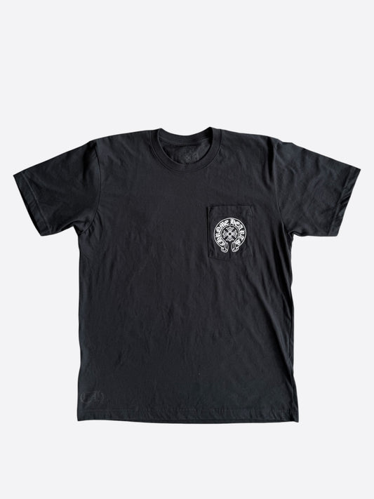 Chrome Hearts Black & White Miami Horseshoe Logo T-Shirt