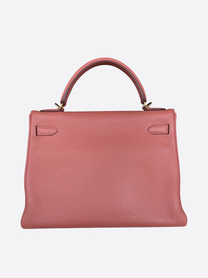 Hermes Pink Salmon Clemence & Gold Hardware Kelly 32