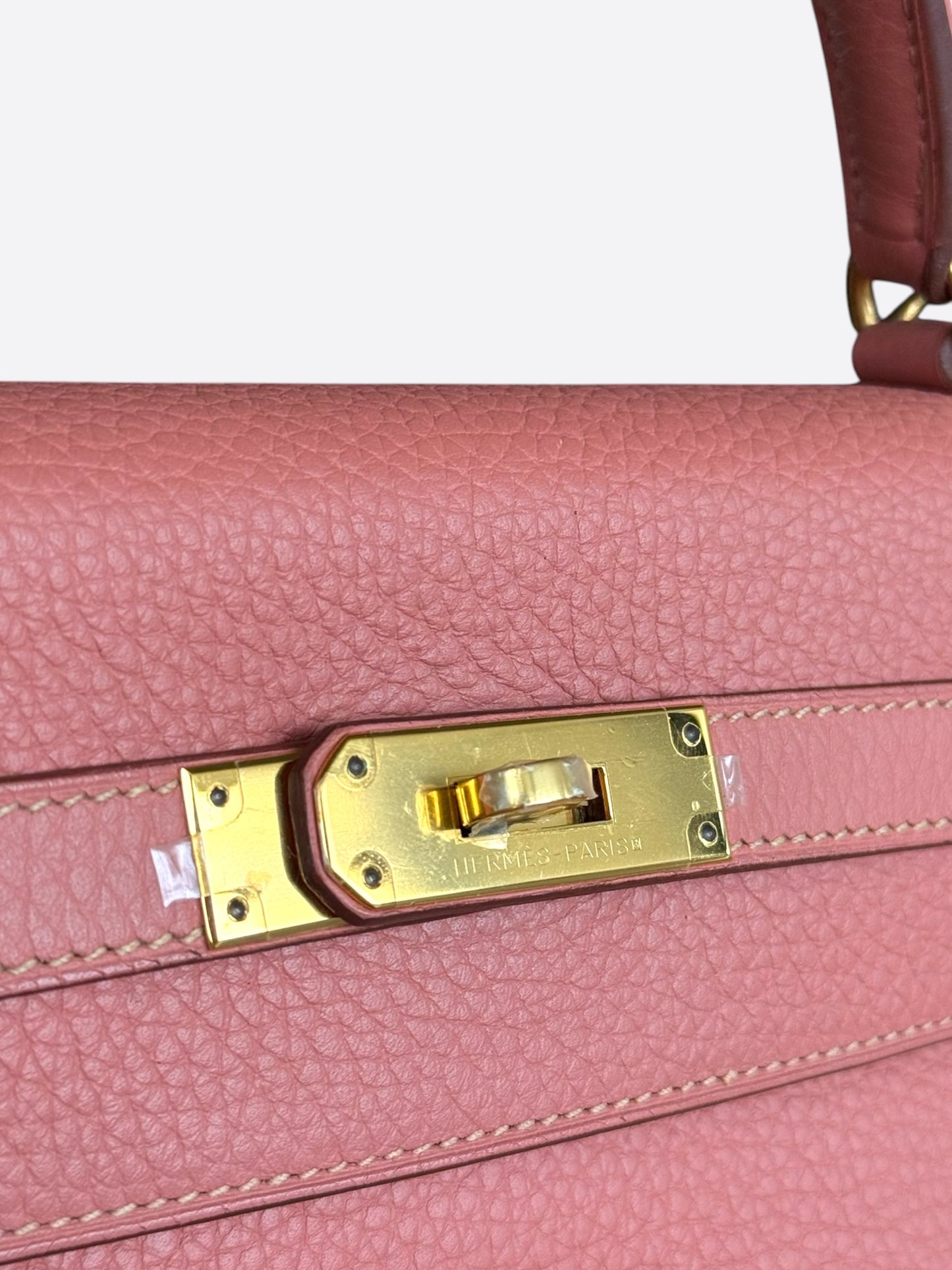 Hermes Pink Salmon Clemence & Gold Hardware Kelly 32