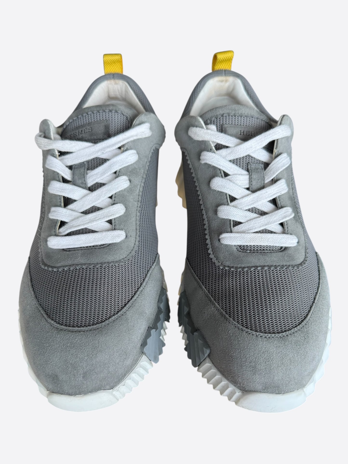 Hermes Grey & Yellow Bouncing Sneakers