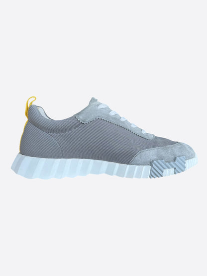 Hermes Grey & Yellow Bouncing Sneakers