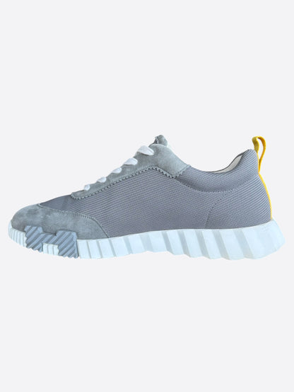 Hermes Grey & Yellow Bouncing Sneakers