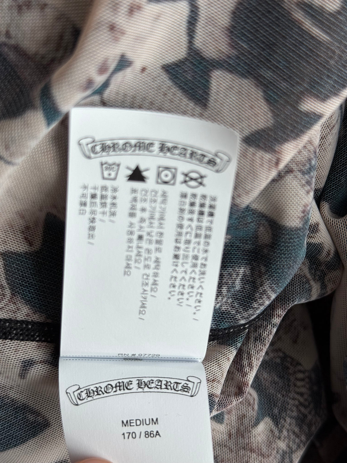 Chrome Hearts Brown All Over Cross Print Mesh Mini Dress