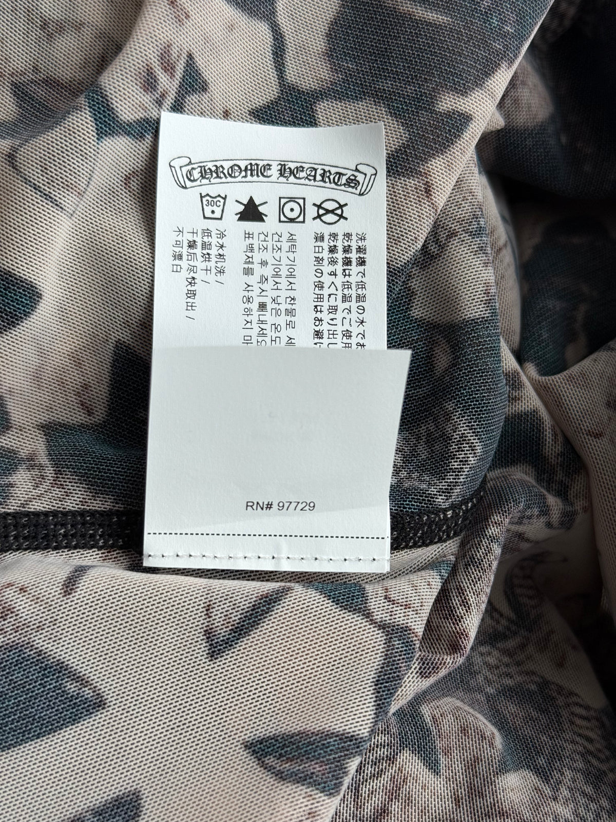 Chrome Hearts Brown All Over Cross Print Mesh Mini Dress