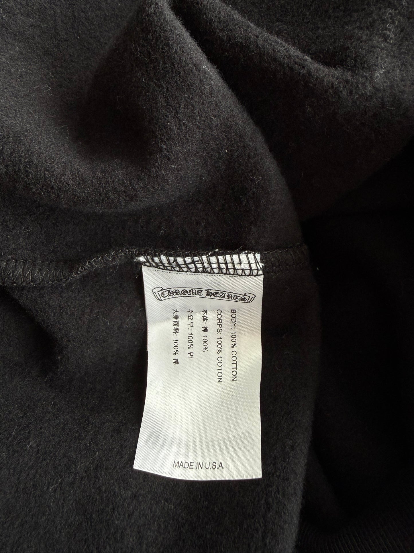 Chrome Hearts Black & White St. Barth Cross Logo Hoodie