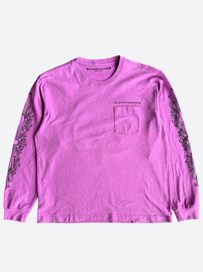 Chrome Hearts Matty Boy Purple Spider Web Longsleeve T-Shirt