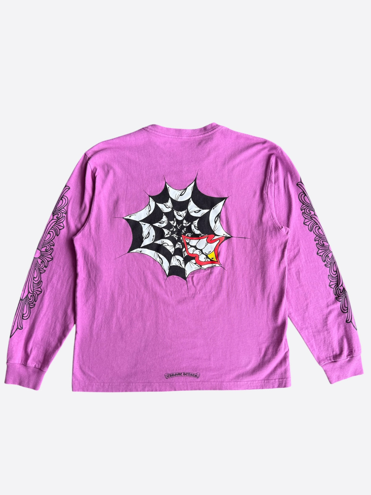 Chrome Hearts Matty Boy Purple Spider Web Longsleeve T-Shirt