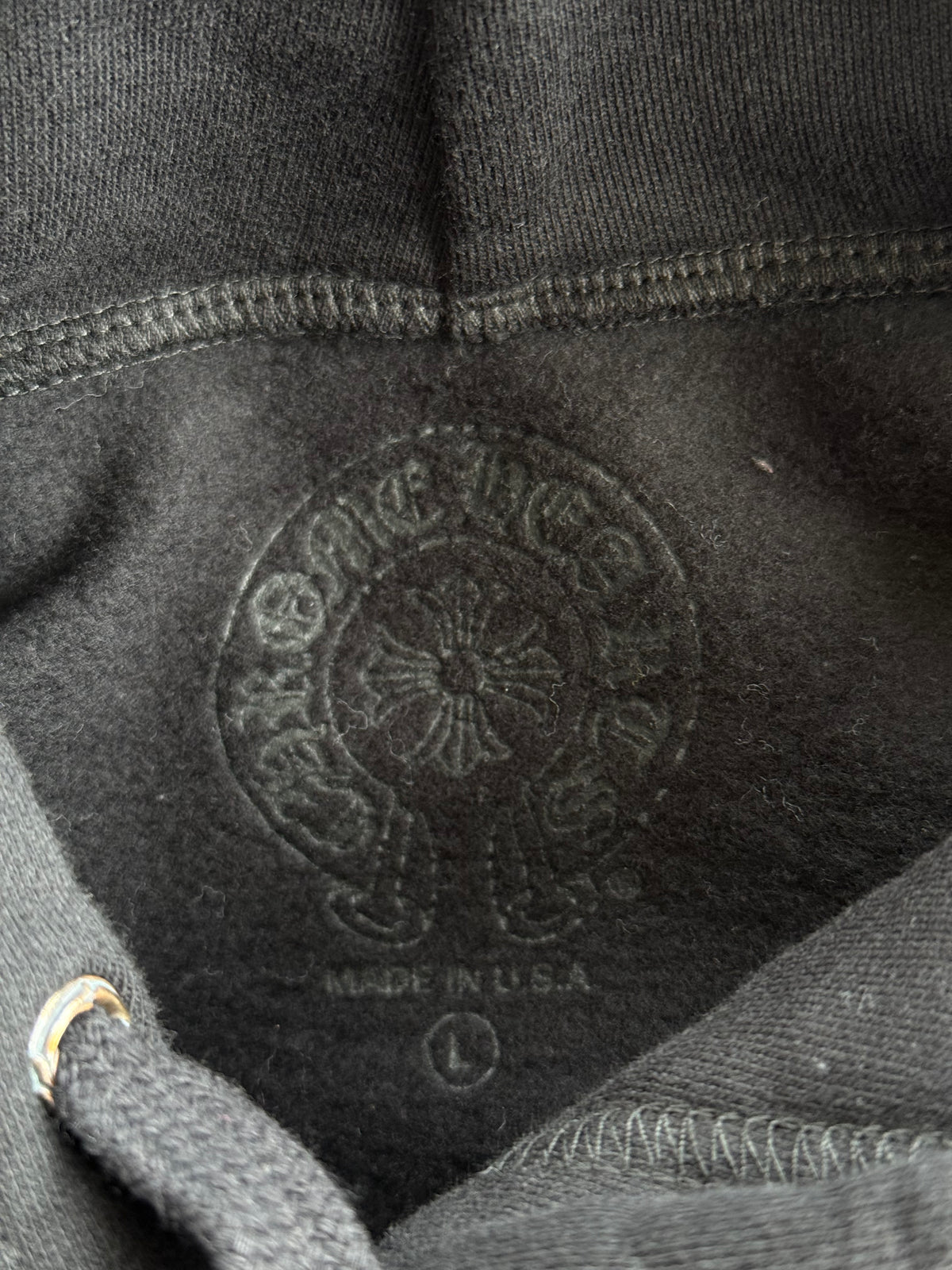 Chrome Hearts Black & White St. Barth Cross Logo Hoodie