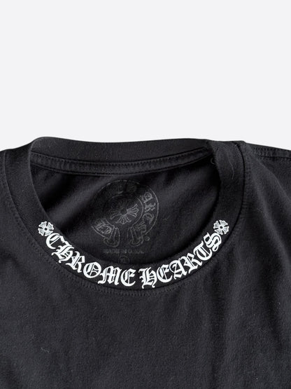Chrome Hearts Black & White Neck Logo T-Shirt