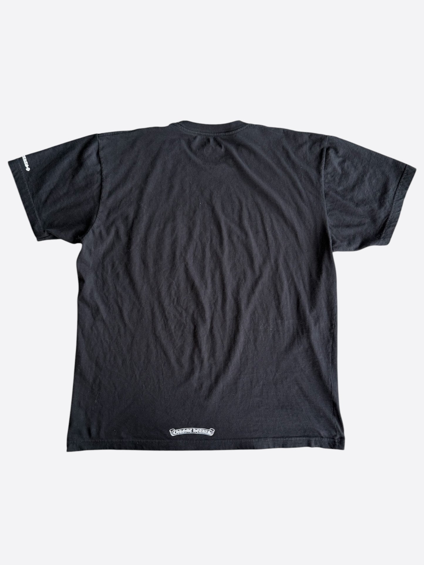 Chrome Hearts Black & White Neck Logo T-Shirt