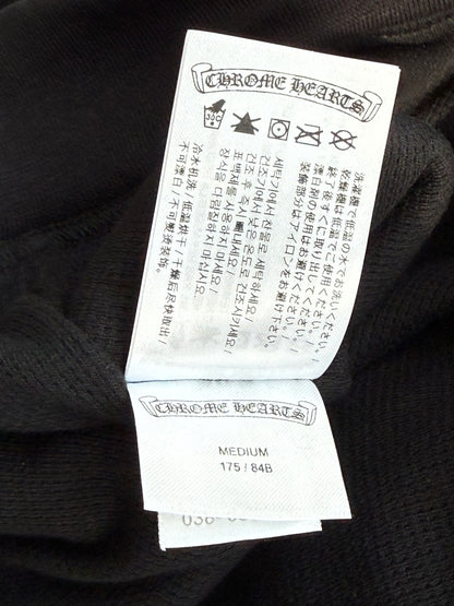 Chrome Hearts Black & White Script Logo Thermal Zip Up Hoodie