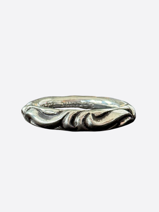 Chrome Hearts Silver Scroll Band Ring