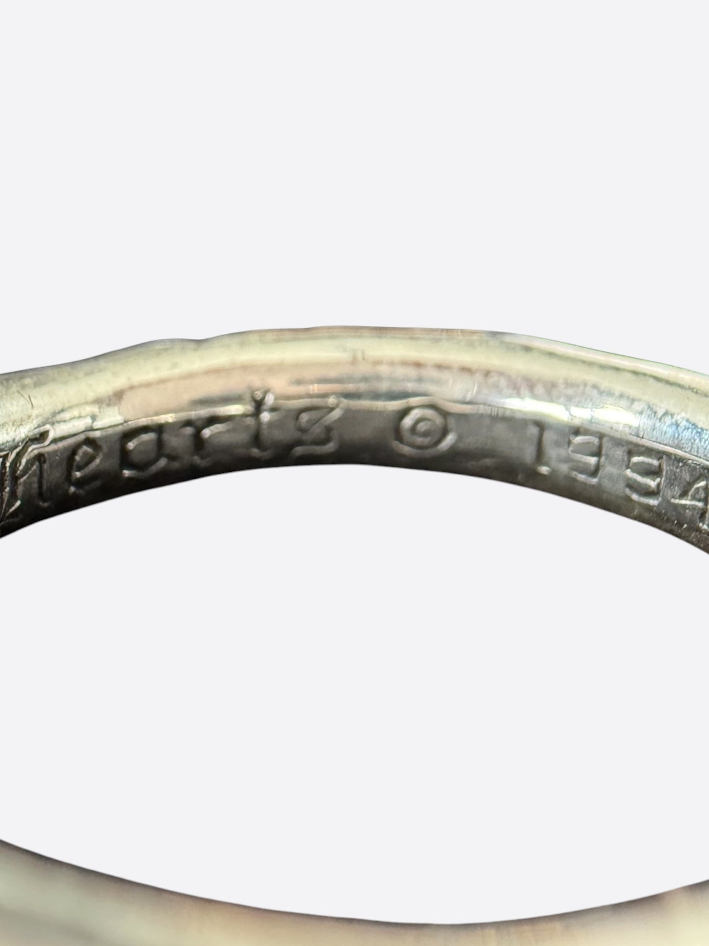 Chrome Hearts Silver Scroll Band Ring