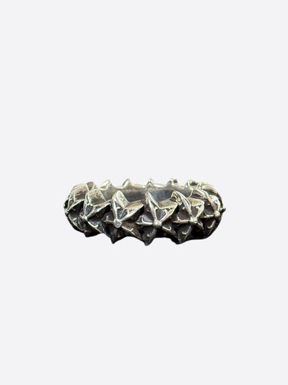 Chrome Hearts Silver Star Band Ring